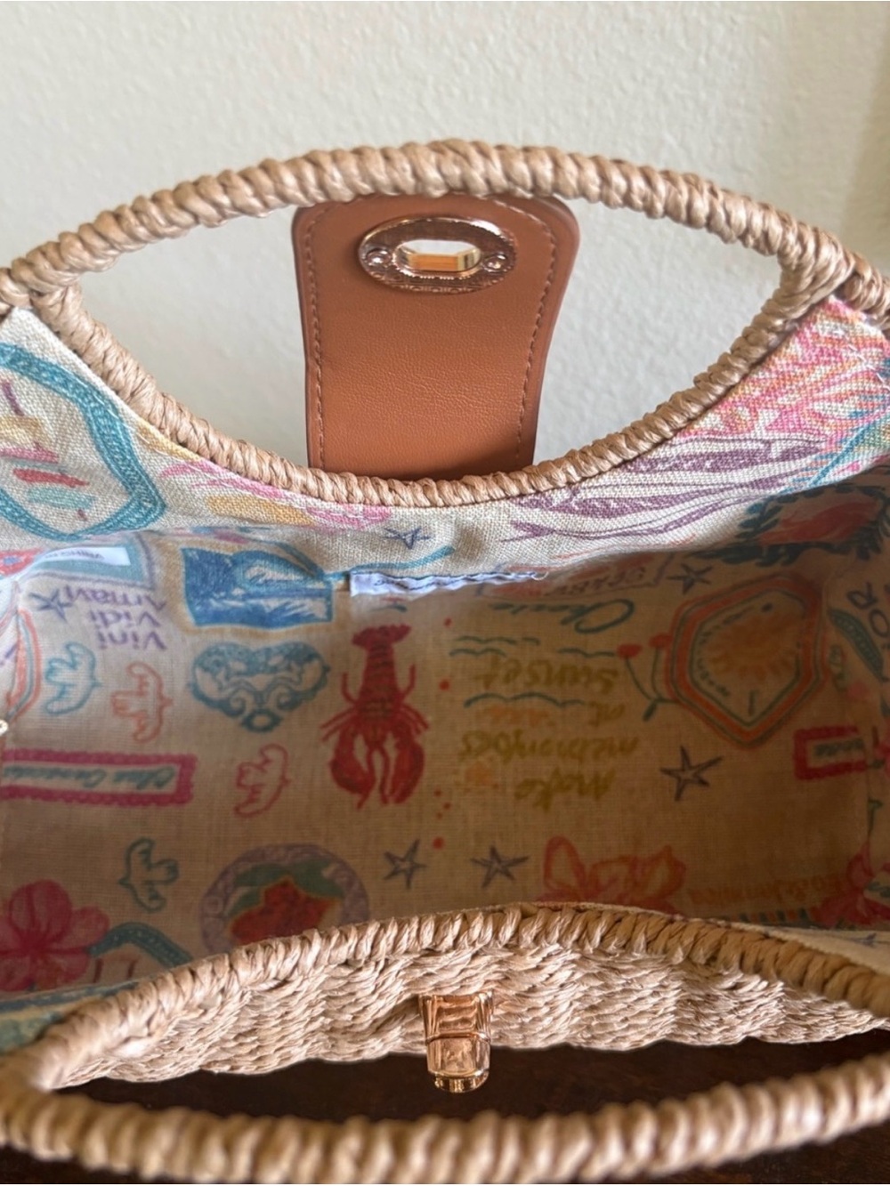 Tommy Bahama Woven Rattan Crossbody Clutch NWOT Vacation Bag - Picture 3 of 3